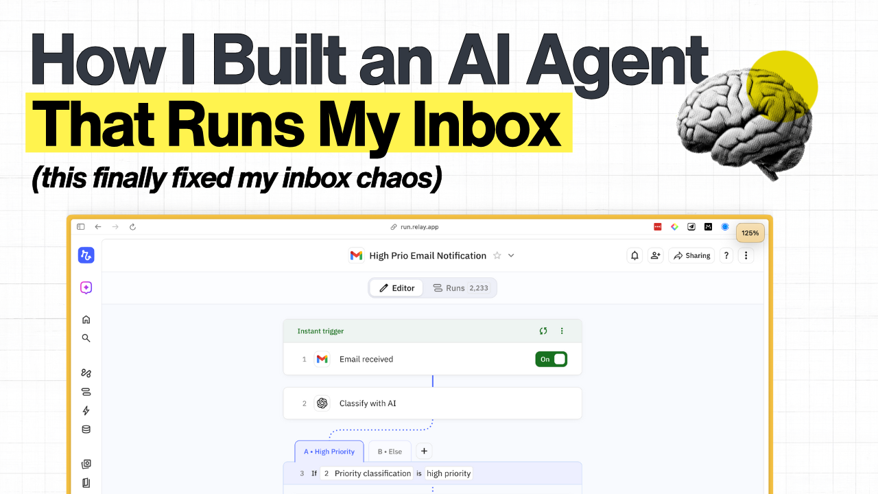How I Built an AI Agent That Runs My Inbox (So I Don’t Have To)